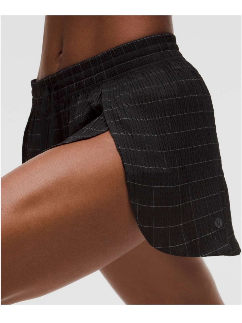Lululemon Negative Split Reflective Black Textured Run Short 2.5 size XS